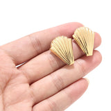 Stainless Steel Shell Earrings Silver Metal Drop Earring DIY Jewelry