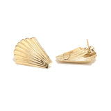 Stainless Steel Shell Earrings Silver Metal Drop Earring DIY Jewelry