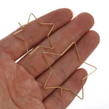 20pcs Stainless Steel Heart Hoops Earrings Circle Wire Star Loop DIY Jewelry
