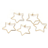20pcs Stainless Steel Heart Hoops Earrings Circle Wire Star Loop DIY Jewelry