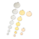 20pcs Stainless Steel Smooth Wafer Pendant Pendant With Own Logo