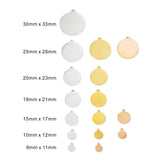 20pcs Stainless Steel Smooth Wafer Pendant Pendant With Own Logo