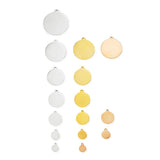 20pcs Stainless Steel Smooth Wafer Pendant Pendant With Own Logo