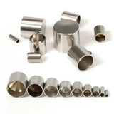 20pcs Stainless Steel Leather Cord Fastener End Caps 2-10mm DIY Jewelry Findings