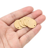 20pcs Stainless Steel Flat Round Circle Blank Charms