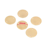 20pcs Stainless Steel Flat Round Circle Blank Charms