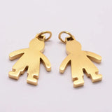 20pcs Boy Girl Stainless Steel Pendants for Jewelry Making DIY