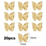 20pcs Stainless Steel Embossing Charm Pendants DIY Jewelry Making Accessories