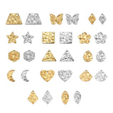 20pcs Stainless Steel Embossing Charm Pendants DIY Jewelry Making Accessories
