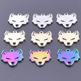 20pcs Stainless Steel Wolf Head Earrings DIY Jewelry Accessories