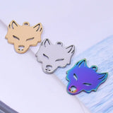 20pcs Stainless Steel Wolf Head Earrings DIY Jewelry Accessories