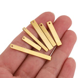 20pcs Stainless Steel Rectangle Charms for Earrings DIY Jewelry Making