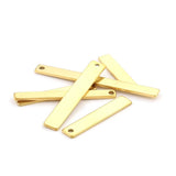 20pcs Stainless Steel Rectangle Charms for Earrings DIY Jewelry Making
