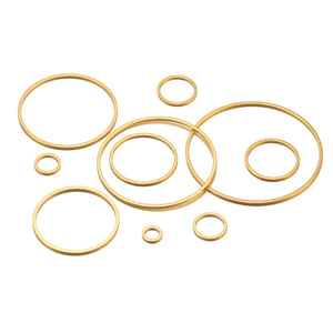 20pcs Stainless Steel Round Charms Earrings Rings DIY Jewelry Making 40mm