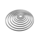 20pcs Stainless Steel Round Charms Earrings Rings DIY Jewelry Making 40mm