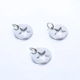 20pcs Stainless Steel Five-Pointed Star Charms Pendant Jewelry Making Supplies