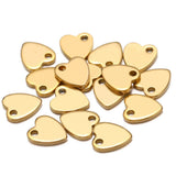 20pcs Stainless Steel Small Flat Love Hearts Charms Necklace Pendant Bracelet