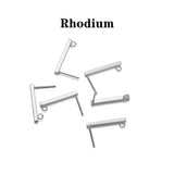 20pcs Stainless Steel T Type Earring Stud Ear Back Plug Pin Blank Stopper