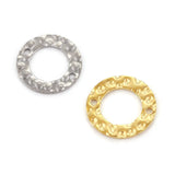 20pcs Stainless Steel Texture Circle Charms Double Hole Conectors for DIY Earrin