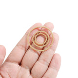 20pcs Stainless Steel Spiral Round Twisted Big Circles Ear Wire Hoops