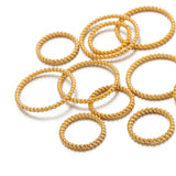 20pcs Stainless Steel Spiral Round Twisted Big Circles Ear Wire Hoops