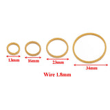 20pcs Stainless Steel Spiral Round Twisted Big Circles Ear Wire Hoops