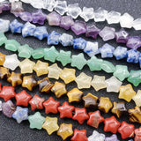 20pcs Star Healing Crystal Stone Pendants Pink Tiger Eye Agates Charms