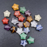 20pcs Star Healing Crystal Stone Pendants Pink Tiger Eye Agates Charms