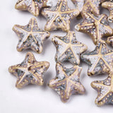 20pcs Starfish Ceramic Beads for Jewelry Making Keychain Necklace