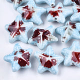 20pcs Starfish Ceramic Beads for Jewelry Making Keychain Necklace