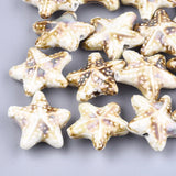 20pcs Starfish Ceramic Beads for Jewelry Making Keychain Necklace