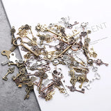 20pcs Steampunk Mixed Keys Charms Vintage Bronze Metal Zinc Alloy