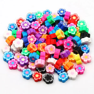 20pcs Sunflower Polymer Clay Beads Jewelry Making DIY Crafts