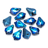 20pcs Teardrop Crystal Chandelier Beads 16mm, Faceted Glass Leaf Charms
