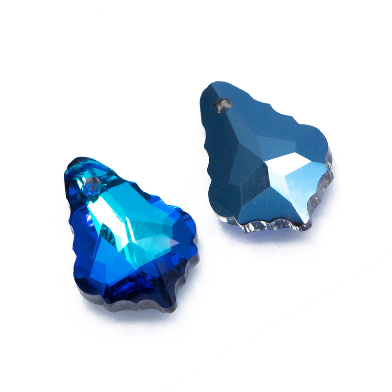20pcs Teardrop Crystal Chandelier Beads 16mm, Faceted Glass Leaf Charms