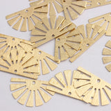 20pcs Textured Brass Flower Charms Pendant Earring Charms DIY Jewelry Findings