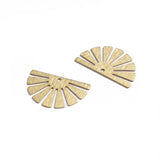 20pcs Textured Brass Flower Charms Pendant Earring Charms DIY Jewelry Findings