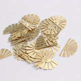 20pcs Textured Brass Flower Charms Pendant Earring Charms DIY Jewelry Findings