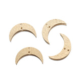 20pcs Textured Brass Crescent Moon Charms DIY Jewelry Findings