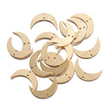 20pcs Textured Brass Crescent Moon Charms DIY Jewelry Findings