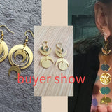 20pcs Textured Brass Crescent Moon Charms DIY Jewelry Findings