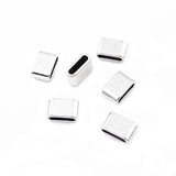 20pcs Tibetan Silver/Bronze Flat Spacer for Flat Leather Cord Jewelry Findings