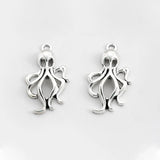 20pcs Tibetan Silver Octopus Charm Pendant DIY Earrings Necklace