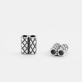 20pcs Tibetan Silver Slider Beads Spacer 2mm Leather Cord Bracelet Findings