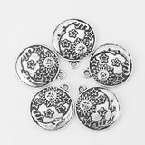 20pcs Tibetan Silver Round Pagan Pendants Star Sun Moon Talisman Jewelry Making