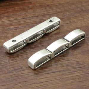 20pcs Tibetan Silver Slider For Bracelet Necklace Cord Beads DIY Making 38x6mm