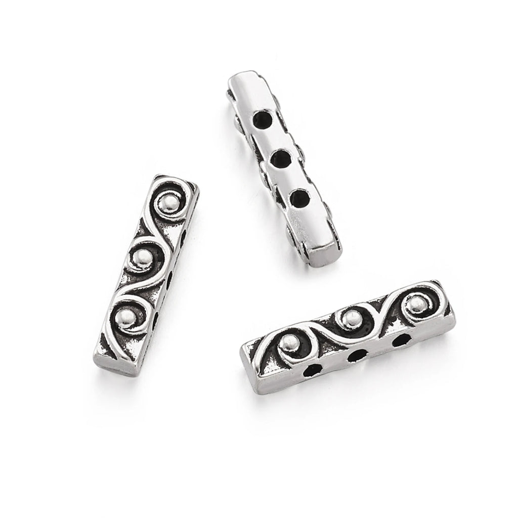 20pcs Tibetan Style Bar Spacers for Women Necklace Bracelet Making