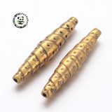 20pcs Tibetan Style Antique Golden Shuttle Beads for Jewelry Making