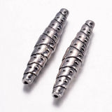 20pcs Tibetan Style Antique Golden Shuttle Beads for Jewelry Making