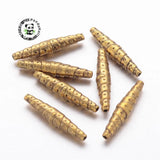 20pcs Tibetan Style Antique Golden Shuttle Beads for Jewelry Making